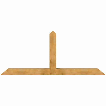 Ekena Millwork Portland Rough Sawn Timber Gable Bracket, Western Red Cedar, 96"W x 40"H x 6"D x 6"F, 10/12 Pitch GBW096X40X0606POR00RWR